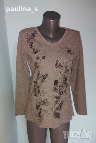 Блуза с пеперудени декорации и дълъг ръкав "Laura Torelli"® , снимка 4 - Блузи с дълъг ръкав и пуловери - 32870791