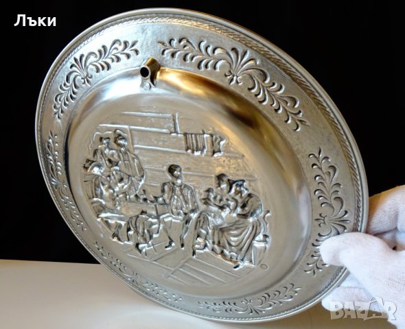 Калаена чиния,пано с релефна картина Годеж,26 см. , снимка 7 - Антикварни и старинни предмети - 32306887