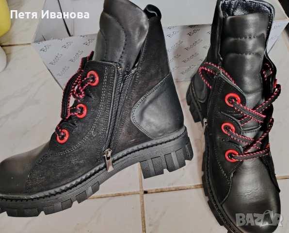боти от естествена кожа , снимка 3 - Дамски боти - 53372490