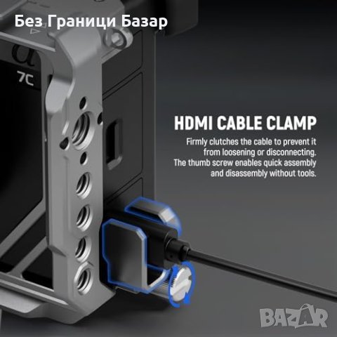 Нова Професионална Клетка за Sony Alfa 7C II/7CR - Здрава, Мултифункционална, снимка 7 - Чанти, стативи, аксесоари - 43686608