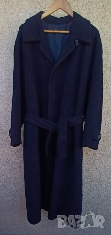 Черно дълго дамско палто с реглан ръкав и цепка отзад., снимка 2 - Палта, манта - 43516788