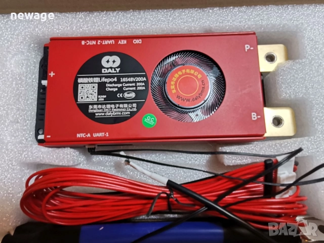 Daly Smart BMS Lifepo4 16S 48V 200A втора генерация с вентилатор, снимка 2 - Друга електроника - 52394955