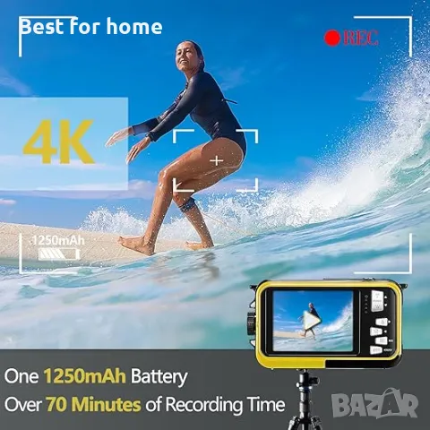  Камера за подводни снимки с двоен екран  YISENCE, снимка 6 - Камери - 49880415