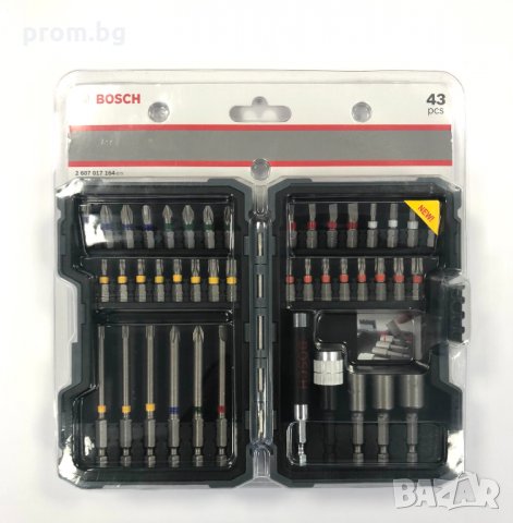 Bosch накрайници, битове, вложки и държачи 43 части, Германия