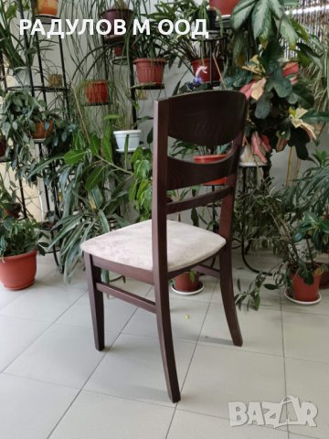 Трапезен стол ХЕЛА масив бук - цвят орех, снимка 2 - Столове - 43473362