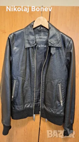 Много запазено кожено яке естествена кожа размер М, снимка 9 - Якета - 48473124