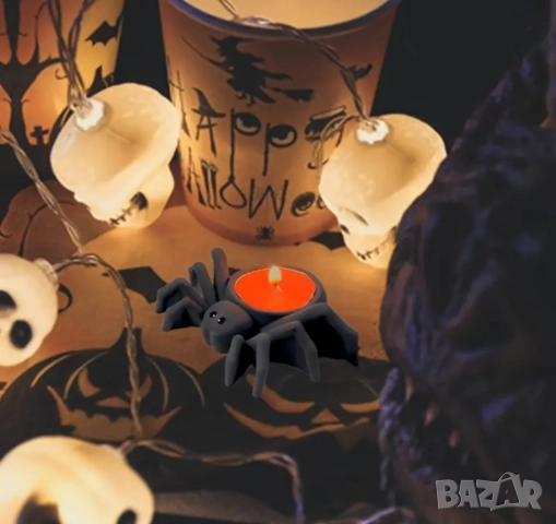 Молд кашпа свещник паяк Хелоуин , снимка 2 - Форми - 51982783