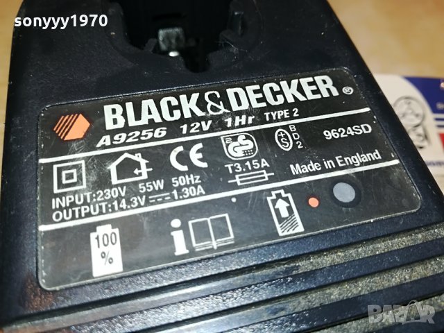 black & decker a9256 1hr 12v charger 2606211850, снимка 11 - Други инструменти - 33340302