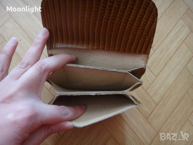 Антика - нов кожен портфейл от едно време, естествена кожа портмоне, соц, ретро, винтидж, старинен, снимка 5 - Антикварни и старинни предмети - 53134869