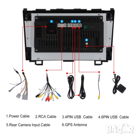 Мултимедия, Двоен дин, за HONDA CRV, Андроид, 2 Дин, плеър, с Android, Навигация, HONDA CR-V, снимка 9 - Аксесоари и консумативи - 52859726