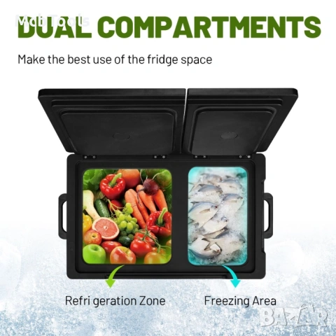 Хладилна кутия за автомобил и къмпинг Alpicool CD45 – 30 литра две отделения / 12V / 24V / 220V, снимка 6 - Аксесоари и консумативи - 53274489