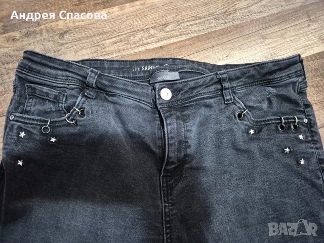 дамски черни дънки EUR. 46, снимка 4 - Дънки - 48198842