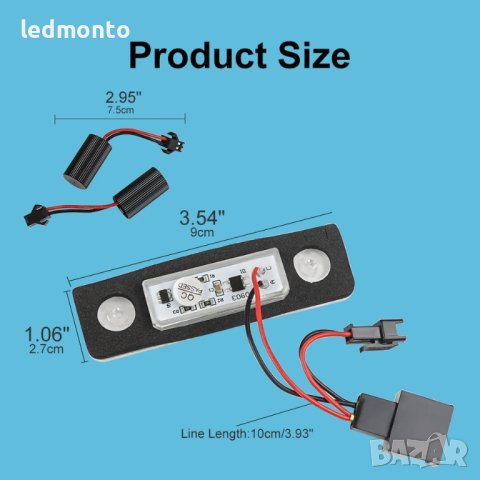 LED Плафони за Светлини на Задния Номер Skoda Octavia 2 Facelift, снимка 6 - Части - 43930933