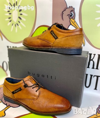 Официални мъжки обувки Bugatti Cognac 6300 No: 41-43-44, снимка 7 - Официални обувки - 40601086