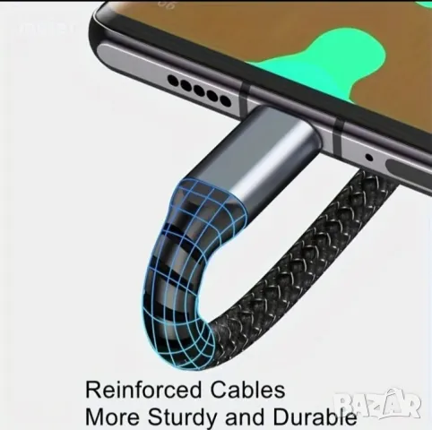 Кабел за бързо зареждане OLSHEN 100W 3-в-1, снимка 5 - USB кабели - 49992481