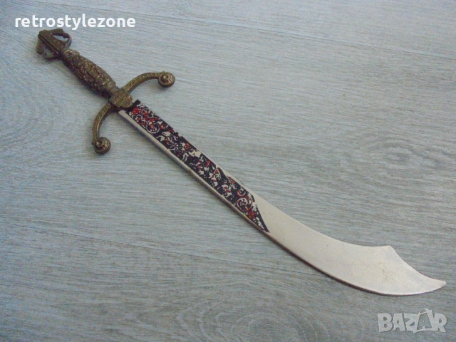 № 8455 Стар декоративен нож – ориенталски стил , снимка 2 - Други ценни предмети - 53156520