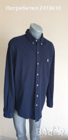 POLO Ralph Lauren FeatherWeight Mesh Pique Cotton Mens Size L ОРИГИНАЛ! Мъжка Риза!, снимка 5 - Ризи - 44862967