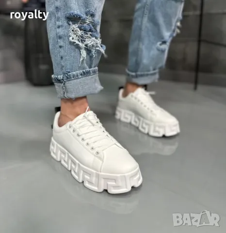 Бели мъжки маратонки , снимка 3 - Маратонки - 50373019