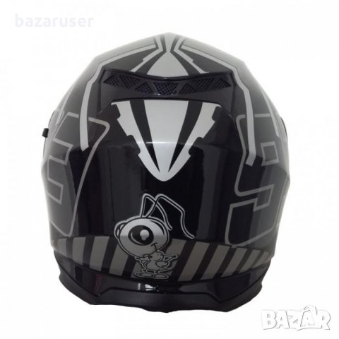 Каска за Мотор 2496 Lotus Черен Гланц 72041, снимка 2 - Аксесоари и консумативи - 32403746