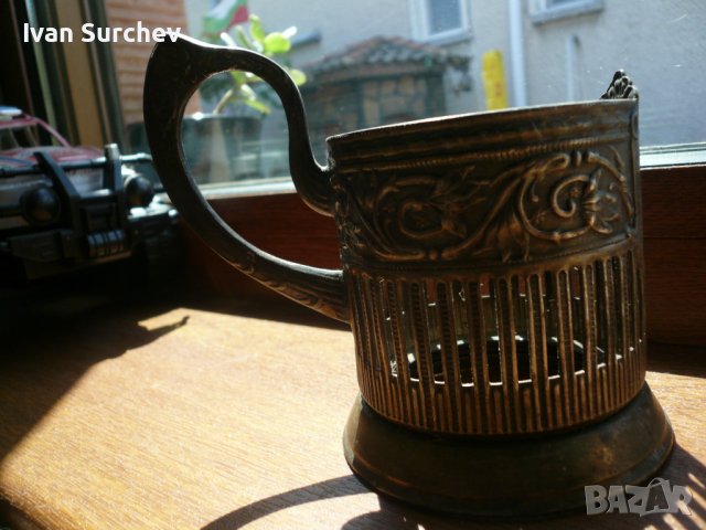 сребърна поставка за 4аша, снимка 18 - Антикварни и старинни предмети - 37162945