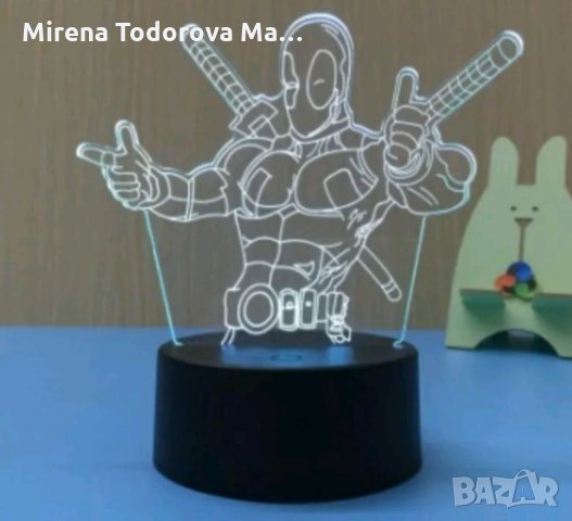 3D лампа,star trek,Doctor Who,хари потър,пони, Marvel Avengers , снимка 6 - Настолни лампи - 35245285