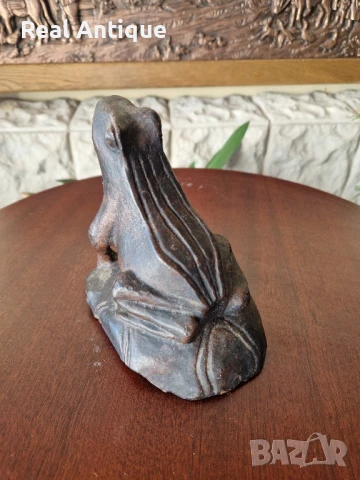 Уникална антикварна английска чугунена фигура статуетка от 19 век, снимка 6 - Статуетки - 50605428