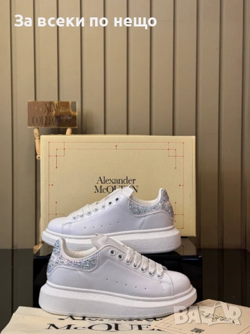 Alexander McQueen Дамски Маратонки С Кристали👟Дамски Спортни Обувки Александър Макуин Код SK815
