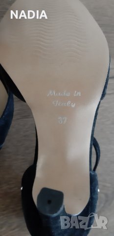 Черни велурени обувки естествена кожа  велурени, снимка 6 - Дамски елегантни обувки - 36625733