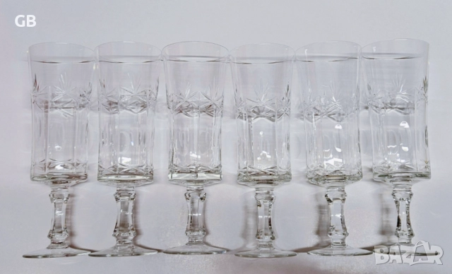 Кристални чаши за шампанско + пепелник + свещник, снимка 4 - Сервизи - 52807543