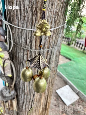 Вятърен звънец от метал Жаба , снимка 2 - Декорация за дома - 35948941