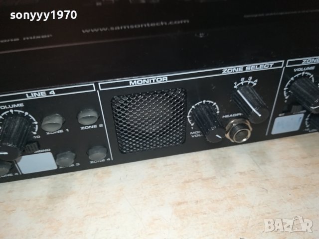 SAMSON S ZONE 4 CHANNEL/4 ZONE MIXER-SWISS LK1EWC1312232008, снимка 10 - Ресийвъри, усилватели, смесителни пултове - 43400288