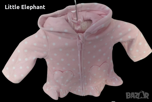 Поларен суитчер за 3-6 мес мом с качулка точки,колекция",Points",Англия/нов