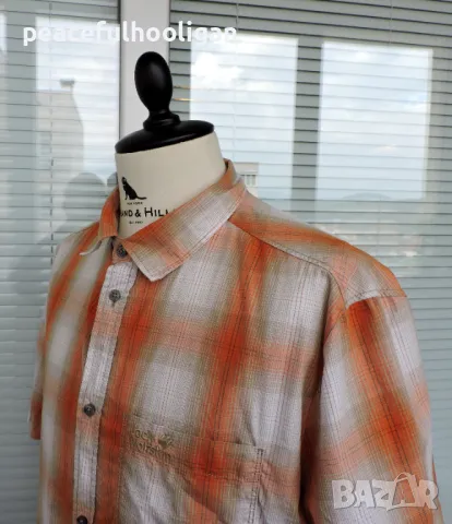 Jack Wolfskin  Outdoor - мъжка карирана риза за спорт туризъм и планина размер XL , снимка 11 - Ризи - 49782155