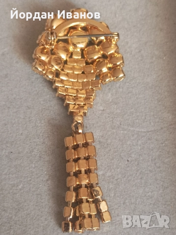 Старинна чешка брошка , снимка 2 - Други - 52809955