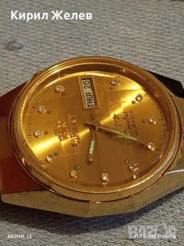 Колекционерски часовник мъжки ORIENT CRISTAL работи перфектно състояние за КОЛЕКЦИЯ 51546, снимка 9 - Мъжки - 52377715