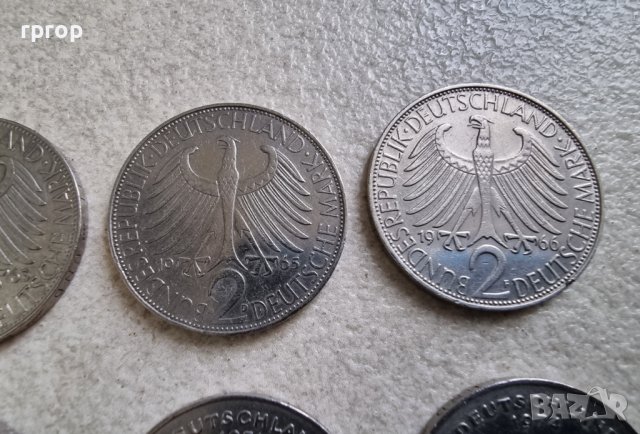 Монети . Германия.  2 дойче марки .8 бройки . Различни години., снимка 3 - Нумизматика и бонистика - 43437501