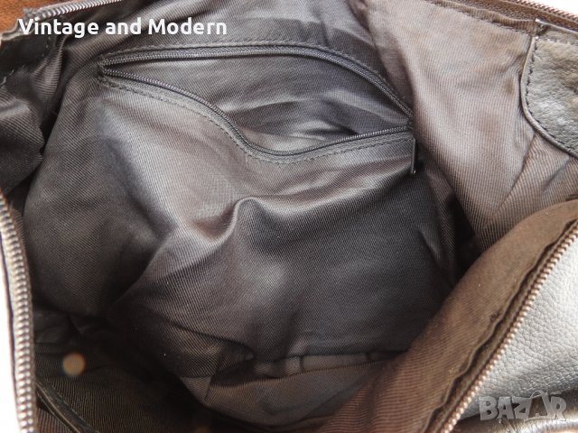 Дамска кожена чанта черна, снимка 7 - Чанти - 40079289