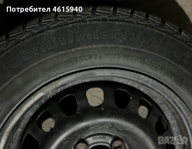 185/65/14 4бр зимни гуми CONTINENTAL КОНТИНЕНТАЛ +джанти ОПЕЛ OPEL 4х100мм J 5 1/2 ET39, снимка 2 - Гуми и джанти - 52292780