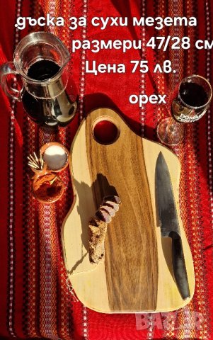 дъски за мезета и стенни часовници, снимка 11 - Аксесоари за кухня - 43459064