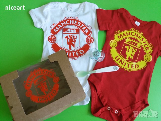 Тениска и боди Манчестър Юнайтед за баща и бебе, снимка 3 - Тениски - 33479518