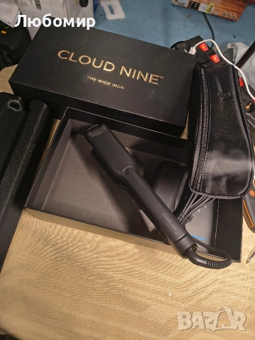 Преса за коса CLOUD NINE The Wide Iron | Керамични плаващи плочи | Технология Cushion Spring , снимка 3 - Преси за коса - 53204765