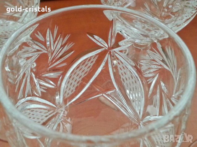  кристални чаши , снимка 4 - Антикварни и старинни предмети - 27472779