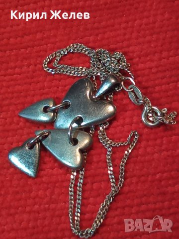 РОМАНТИЧНО ИТАЛИАНСКО СРЕБЪРНО АРТ КОЛИЕ със СЪРЧИЦА РОДИРАНО СРЕБРО 925 ДИЗАЙНЕРСКО БИЖУ 39909, снимка 18 - Колиета, медальони, синджири - 42855293