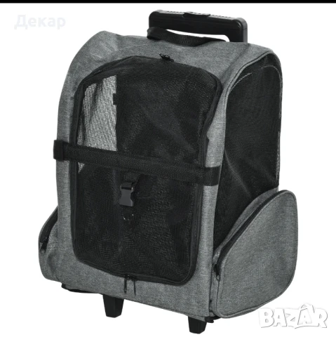 Раница 2 в 1 за куче/котка, полиестер/стомана/алуминий, 42x25x55 см, снимка 1