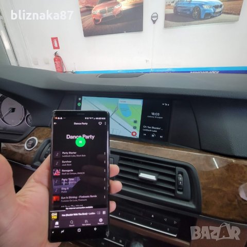 БМВ Безжичен Android Auto BMW F01 F02 F07 F10 F11 F12 F15 F16 F30 E60 E90 E70 X3 X5 X6, снимка 5 - Аксесоари и консумативи - 27341398