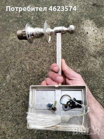 Посребрен аплик за стена, снимка 3 - Антикварни и старинни предмети - 53392859