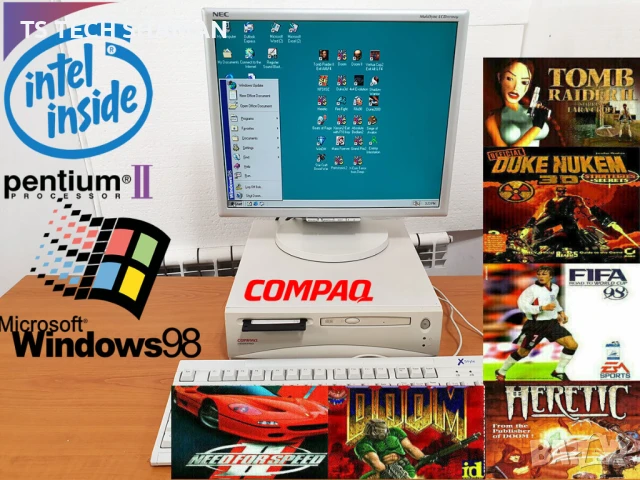 ⭐Продавам ретро компютър Compaq Deskpro EN SFF с много ретро игри⭐