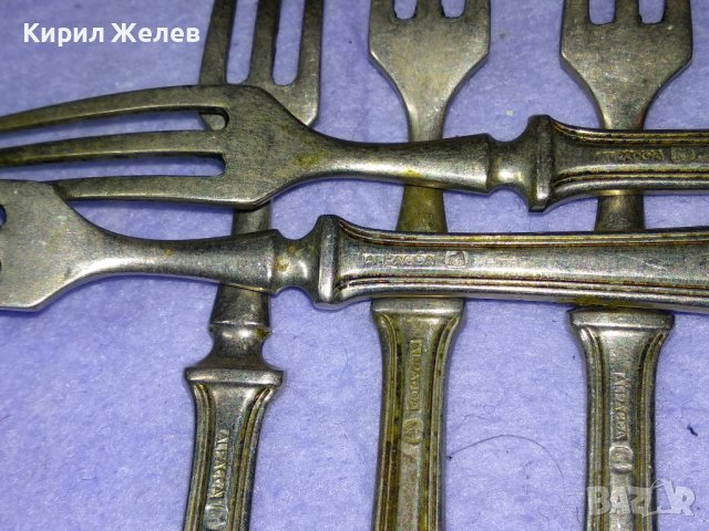 Лот 5 СТАРИННИ ALPACCA Сребърна СПЛАВ АРИСТОКРАТИЧНИ НЕМСКИ ДЕСЕРТНИ ВИЛИЧКИ с МАРКИРОВКА 42190, снимка 15 - Антикварни и старинни предмети - 43807086