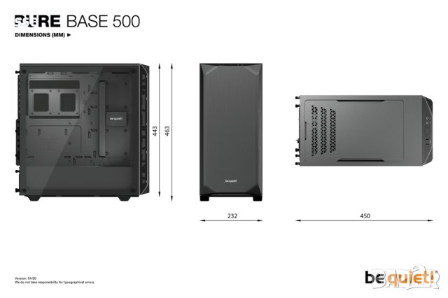 be quiet! кутия Case ATX - Pure Base 500 Metallic Gray - BG036, снимка 15 - Други - 43144933