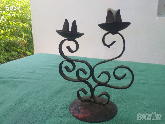 Свещник ковано желязо, снимка 4 - Други - 33666905
